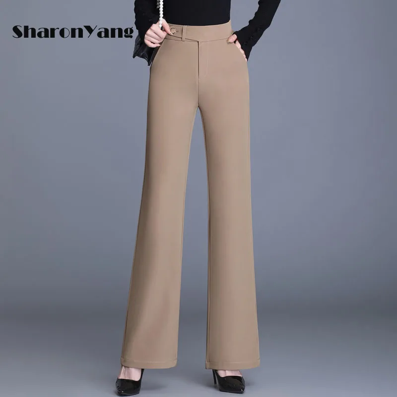 

Брюки-клеш женские осенне-зимние, с высокой талией