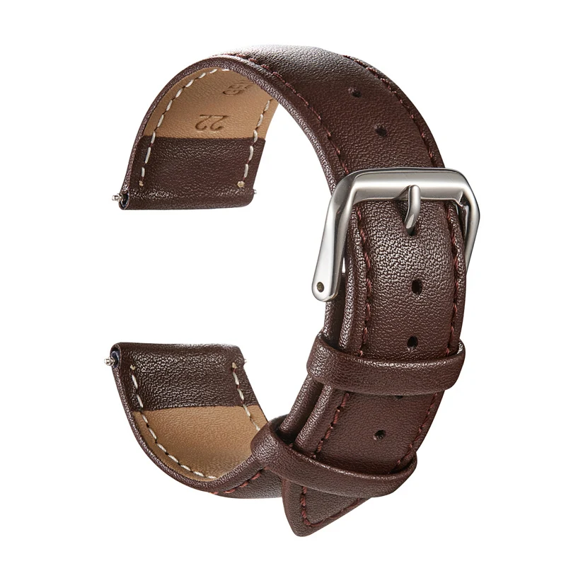 Genuine Leather Watchbands Calfskin Replace Watch Straps 18mm 20mm 22mm 24mm Watch Accessories Men Women Soft Watchband