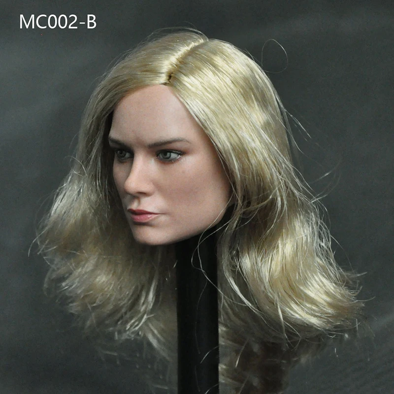Коллекция фанатов 1/6 Женская фигурка голова куклы MC002 Brie Larson женская голова Лепка с длинными золотые волосы для тела 12 дюймов