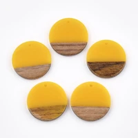 10pcs jewelry making resin natural wood charms monstera leaf wooden charms pendants for bracelet diy craft