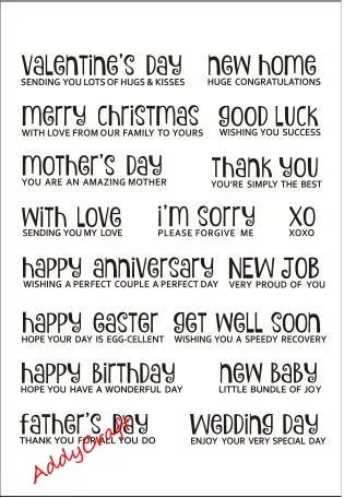 Новые ежедневные языки прозрачные штампы и металлические для скрапбукинга