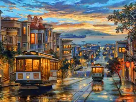 

5D Diamond Painting City Street Scenery Diamond Embroidery Cross Stitch Kits Crafts Rhinestones Landscape Home Decor