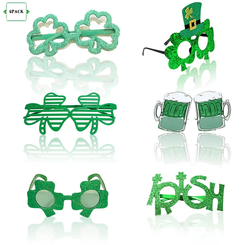 6 стилей вечерние очки кельтский День Святого Патрика Ирландия украшения