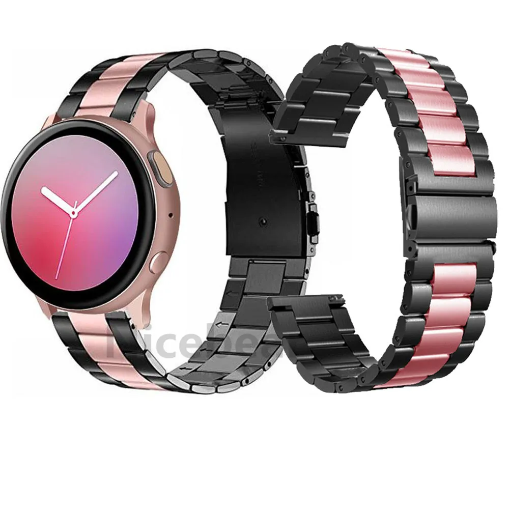 Металлический ремешок для Samsung Galaxy Watch Active 2 браслет galaxy watch 46 мм/gear s3 Frontier 40 мм 44 20 22