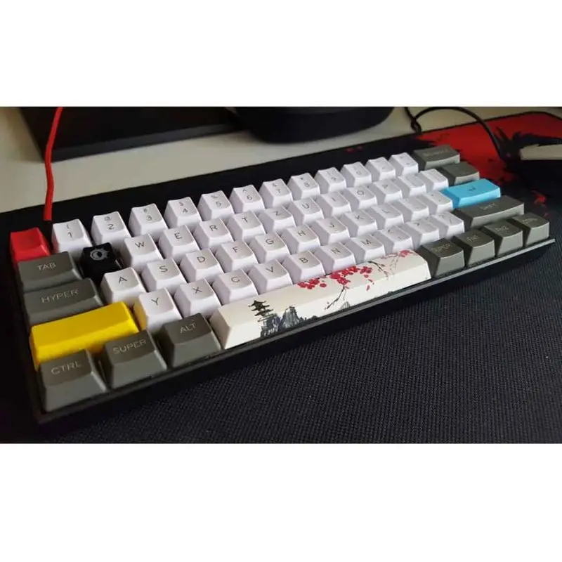 

Replace SpaceBar Keycap PBT Five Sides Dye-Subbed Spacebar 6.25U Cherry Profile Space Bar Keycap for DIY Mechanical Keyboard