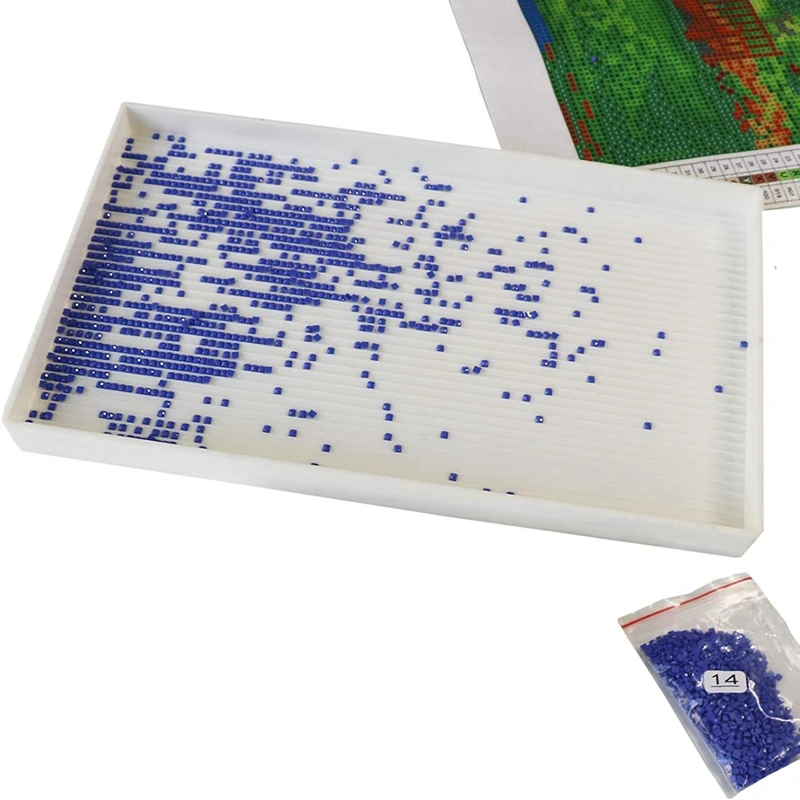 

Extra Large Size Sorting Tray 9.6X5.7Inch Diamond Rhinestone Plate Diamond Painting Accessories for DIY Art Craft