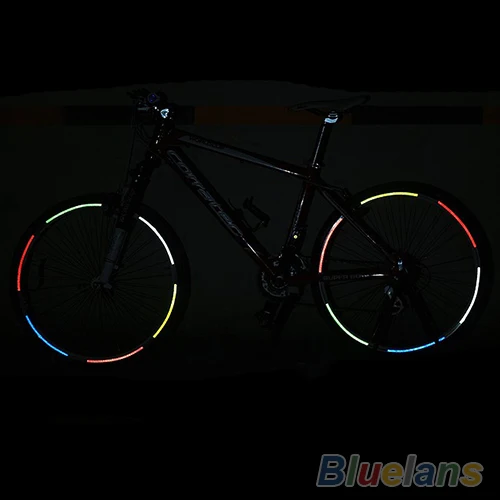 8 наклейки велосипедный отражатель флуоресцентный велосипед MTB велосипедные для