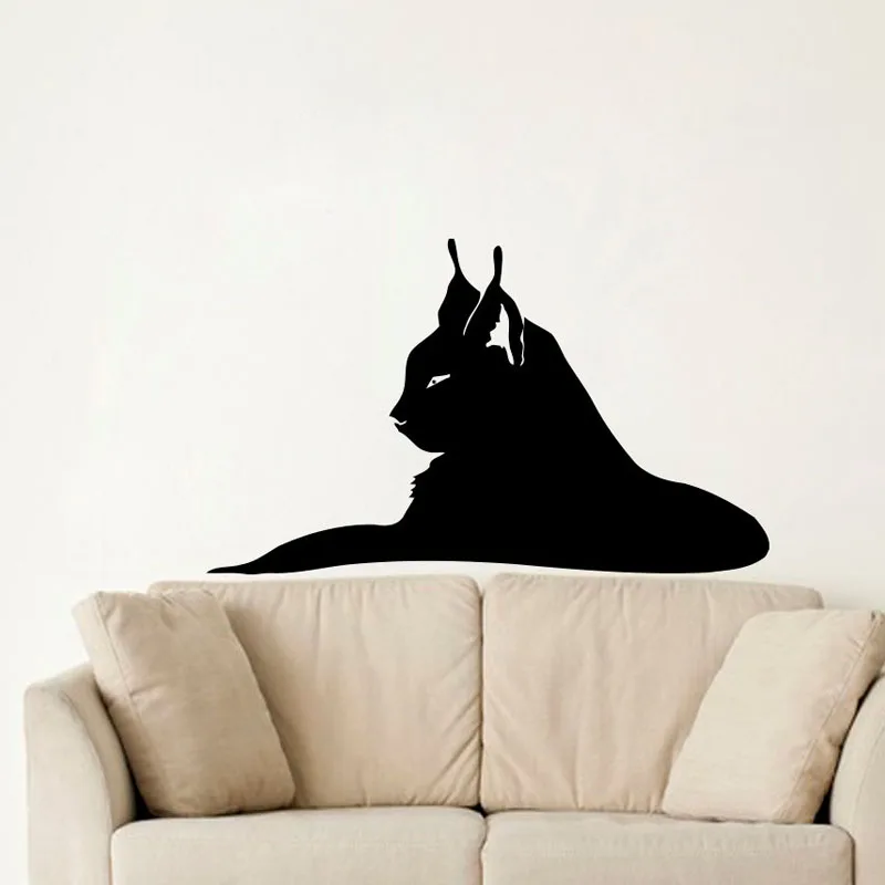 

Виниловые настенные наклейки ZOOYOO, большие размеры, черные, стикер на стену с кошкой, для гостиной, детской, домашнего декора