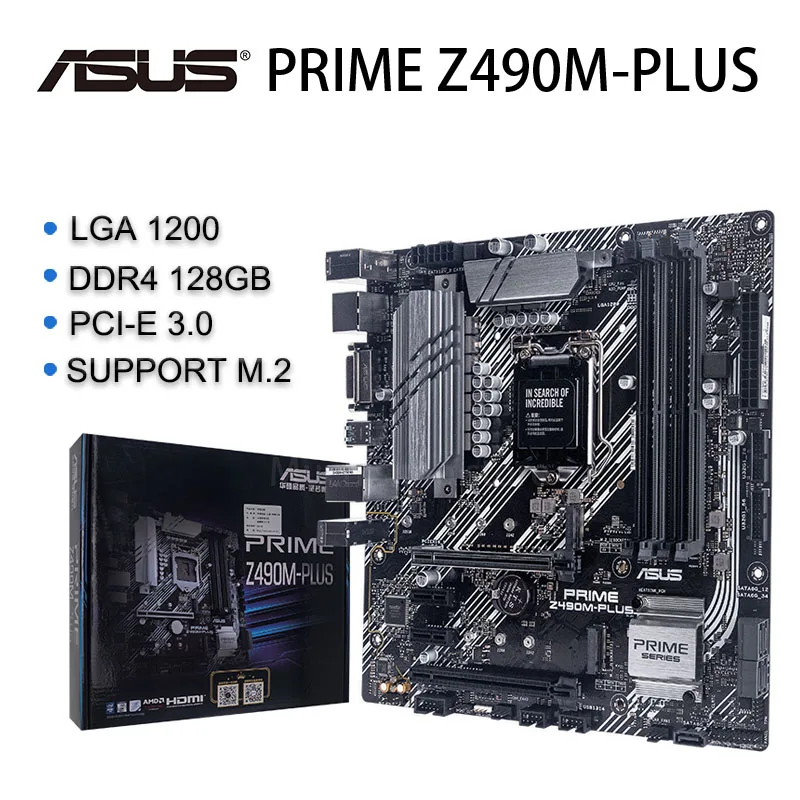 Новая материнская плата Asus PRIME Z490M PLUS LGA1151 настольных ПК Мастер Игровой офисный MATX