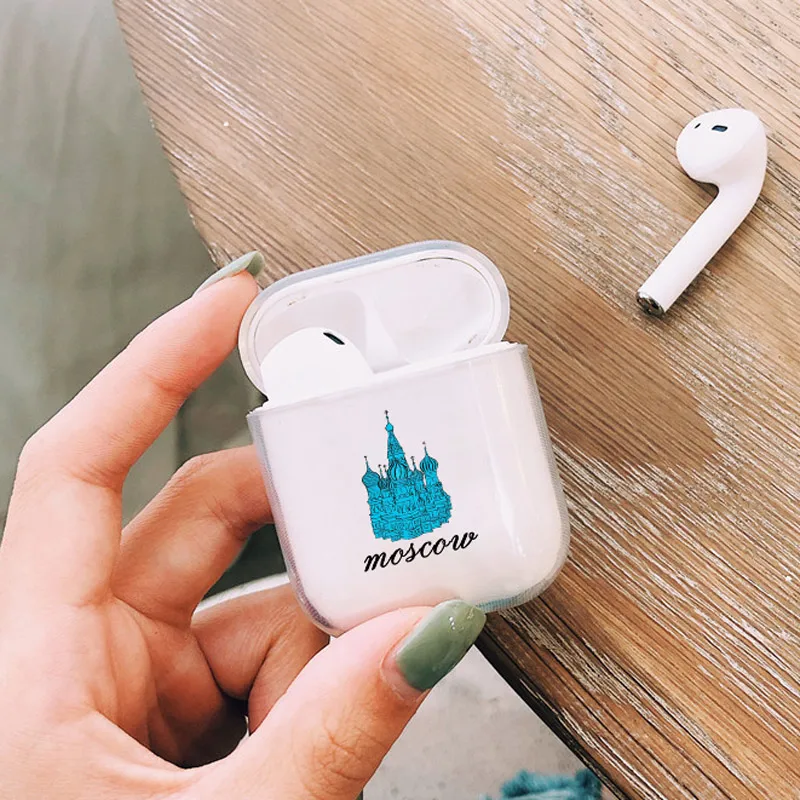Мягкий милый Чехол Air Pods для Apple airpods роскошный чехол с изображением знаменитой