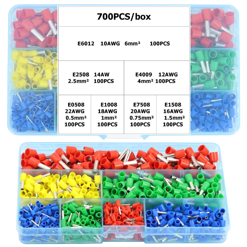 HSC8 6 6A обжимные плоскогубцы 0 25 мм2 23 10AWG с 1020 700 шт. Тип трубки тип иглы терминал