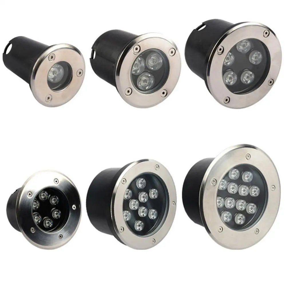 

1pcs 85-265V DC12V IP67 LED Underground Light 3W 5W 6W 9W 12W 15W Waterproof Outdoor Ground Lamp Landscape Garden Path