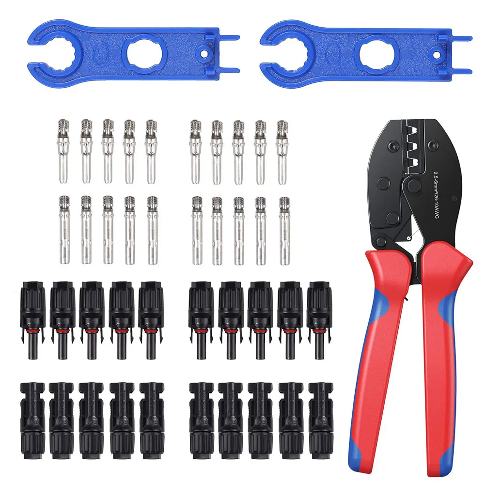 

Solar Crimper Solar Panel PV Cable Stripper MC4 Wiring Connector Crimping Tool LY-2546B Solar Connector Spanner Wrench Tool