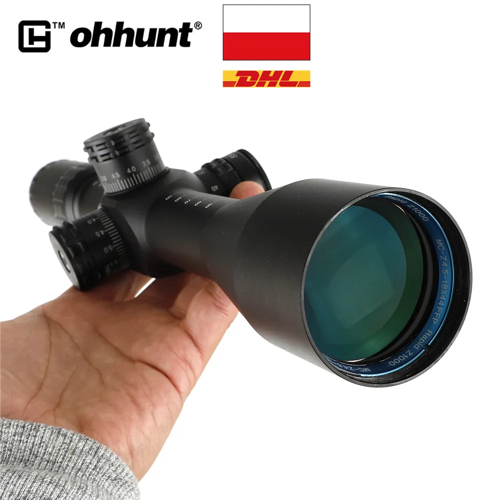 Корабль из Польши ohhunt MC Z 4 5 18X44 FFP первый фокусный самолет винтовка прицел Сторона