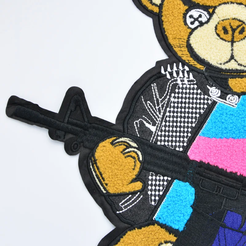 

large embroidery big patch bear animal cartoon patches for bag badges applique patches for clothing DE-2653
