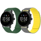 Ремешок силиконовый магнитный для смарт-часов Fossil Gen 5 Carlyle  Gen 5 Garrett  Gen 5E 44 мм