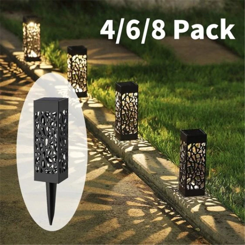 Solar Lawn Light Decoration Garden Hollow Lawn Lamp Outdoor Soalr Garden Lights Pathway Light Waterproof Garden Solar led Light