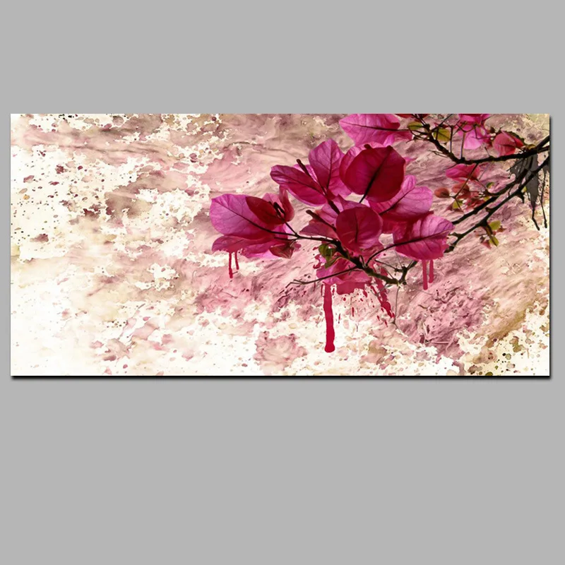 

Abstract Canvas Oil Painting Red Flower Poster and Prints Painting Wall Art Pictures for Home Living Room Decoration