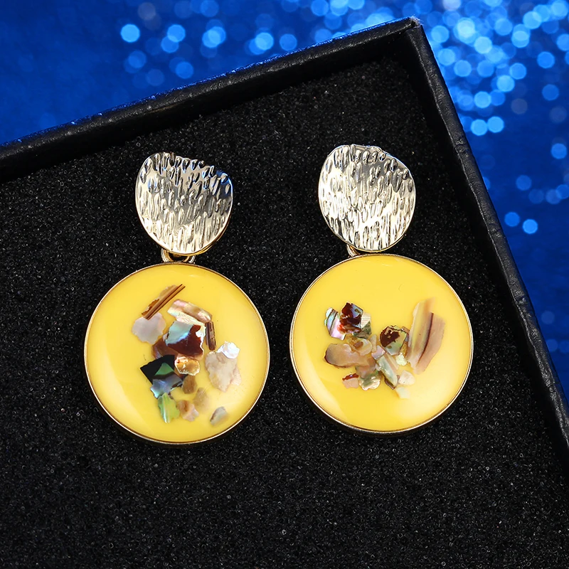 Новинка 2019 популярные акриловые серьги для девушек простые ювелирные изделия