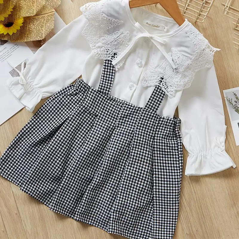 AZ1688 Menoea для девушек весеннее платье брендовая одежда для девочек Корейская версия, с бантом, платье с длинными рукавами дизайн платья детская одежда для возраста от 2 до 7 лет осенняя одежда - Цвет: AZ1688
