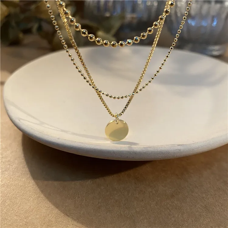 

Coin Necklace Multilayer Necklace Women 2020 New Tide European and American Clavicle Chain Women Simple Personality Fashion