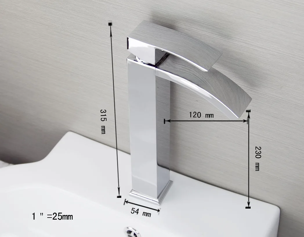 KEMAIDI смеситель для раковины в ванной комнате из хромированной латуни с одной