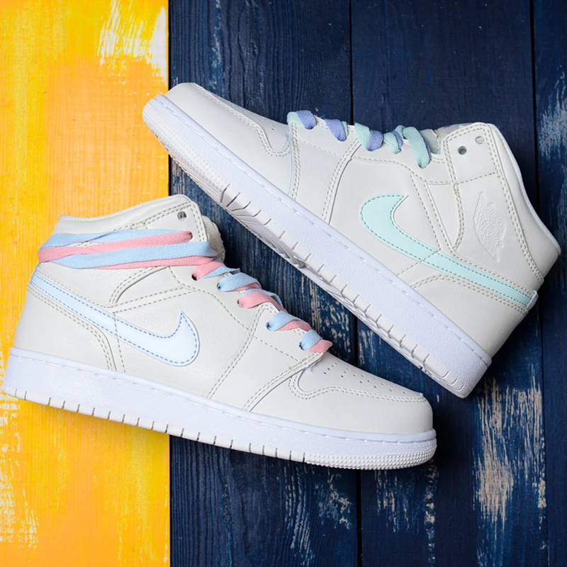 Air Jordan 1 Новое поступление детская обувь высокая детская Баскетбольная обувь удобные уличные спортивные кроссовки#640737-035