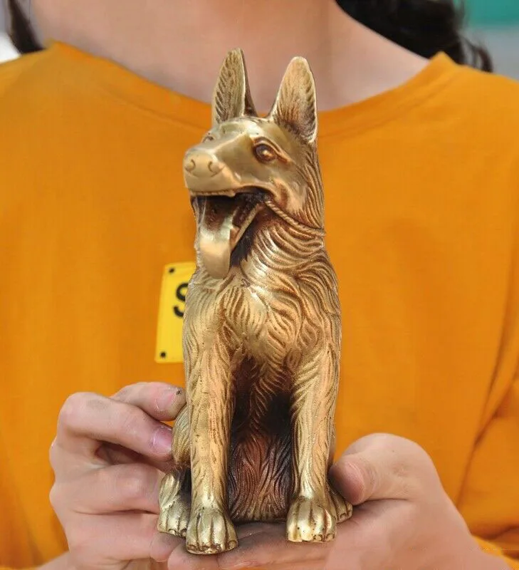 Свадебное украшение, китайский фэн-шуй, латунная статуя собачка, богатства, зодиака, собака, собака, собачка