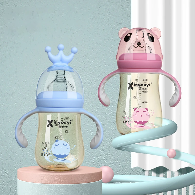 

LazyChild Baby bottles Drinking Cup Feeding Bottle Wide-Caliber Multifunctional Drinking Milk Water Dual-use Bottle BPA Free