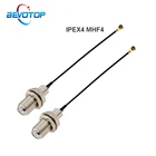 10 шт.лот F Женский к u.FLIPXIPEX4 MHF4 Женский Разъем Pigtail RF1.13 RF коаксиальный кабель 3G антенный удлинитель провод 15 см 30 см