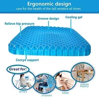drop shiping 3d breathable chair sitter latex silicone gel cushion honeycomb summer ice cool car cushion orthopedic seat pad