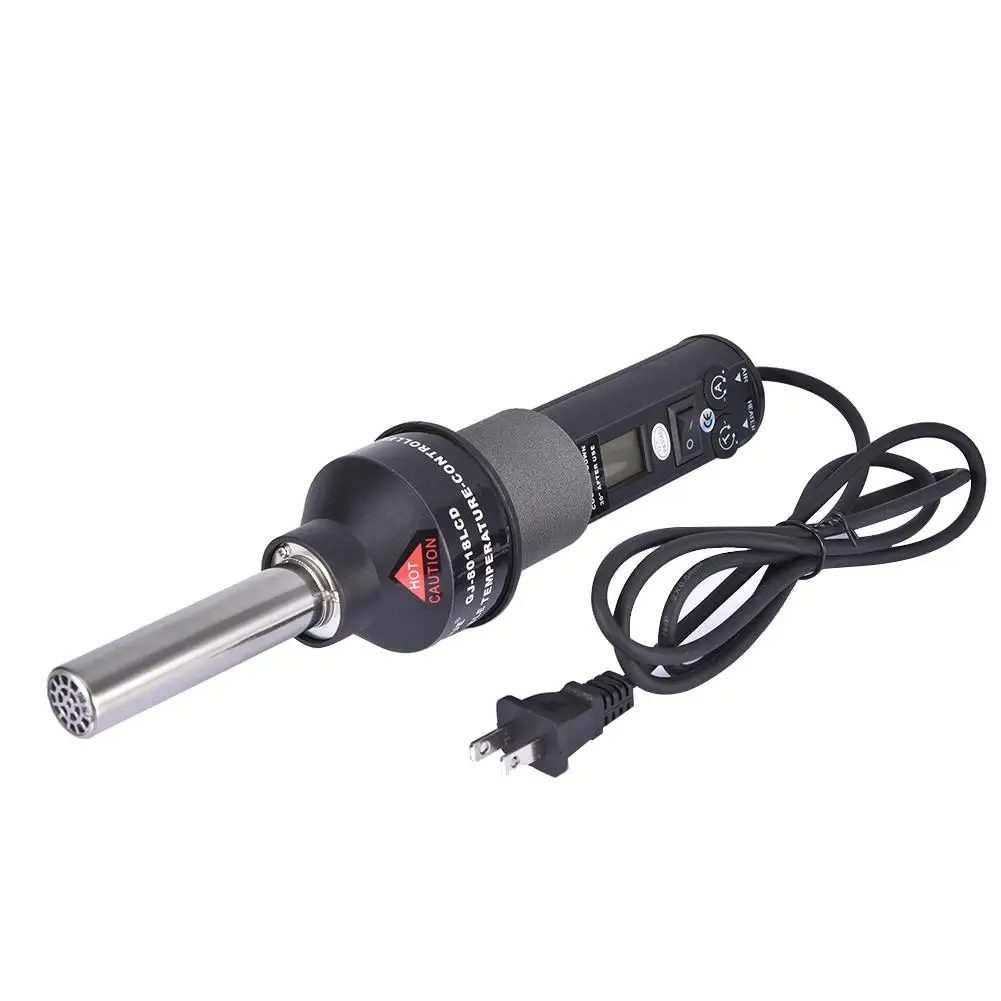 

Hot Air blower Hot Air Gun 8018 LCD Portable Adjustable Temperature Digital Display Hot Air Blower with 9 Air Nozzles #40