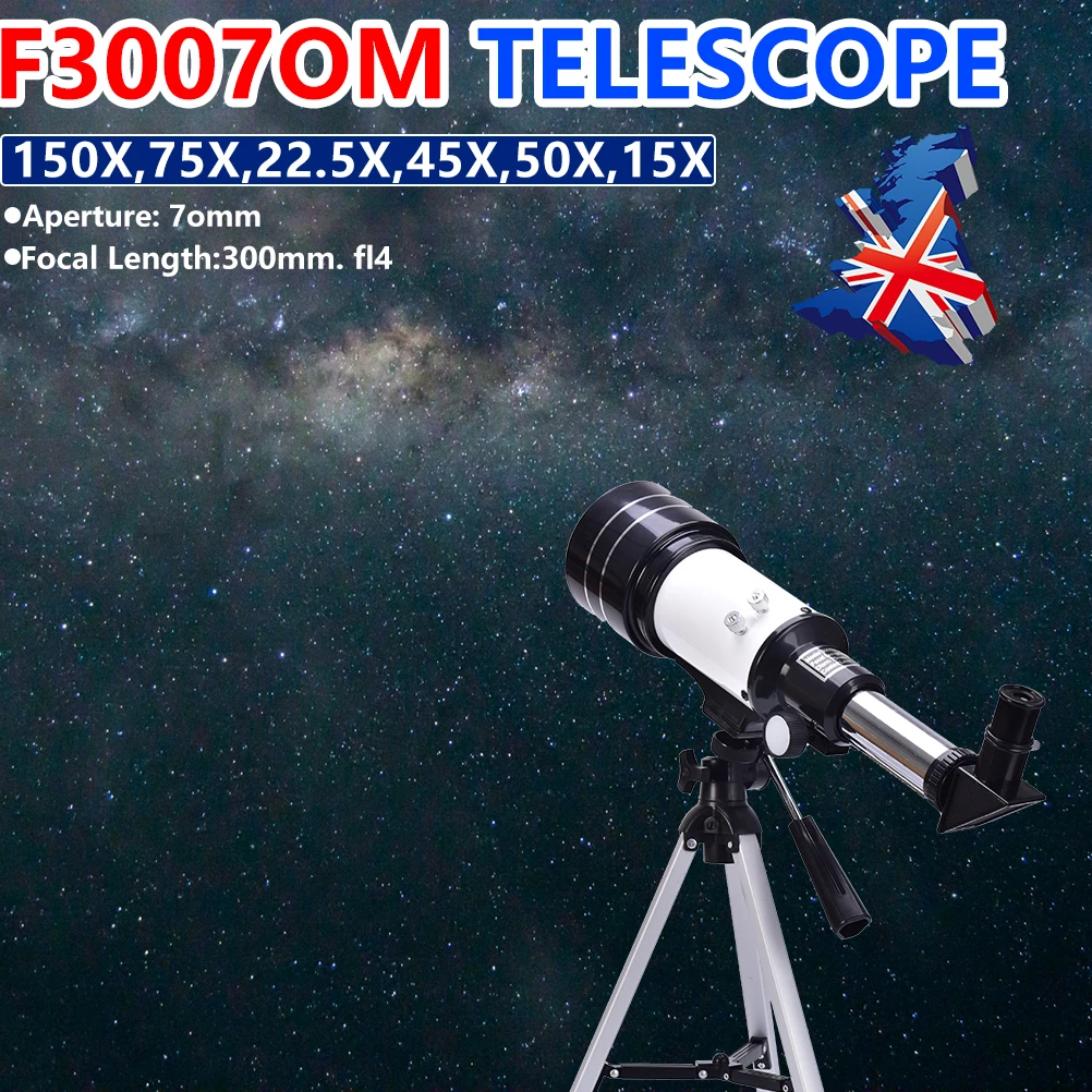 1 шт. F30070 астрономический телескоп со штативом HD Большой Калибр Монокуляр |