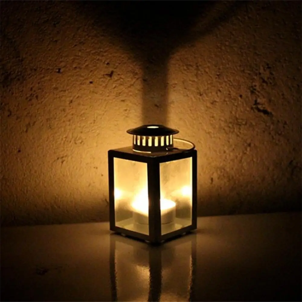 Рождественский подсвечник из кованого железа подвесной стеклянный светильник