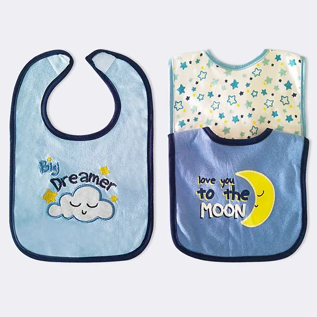BB3017 Детские слюнявчики menino, 3 шт./партия, милые Слюнявчики для малышей и тканые Слюнявчики, детские товары - Цвет: BB3017