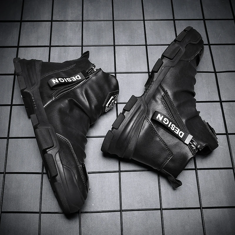 New Spring Autumn Men's Bright Personality High-top Casual Shoes British Style Tide Brand Designer Men studs Sneaker | Обувь