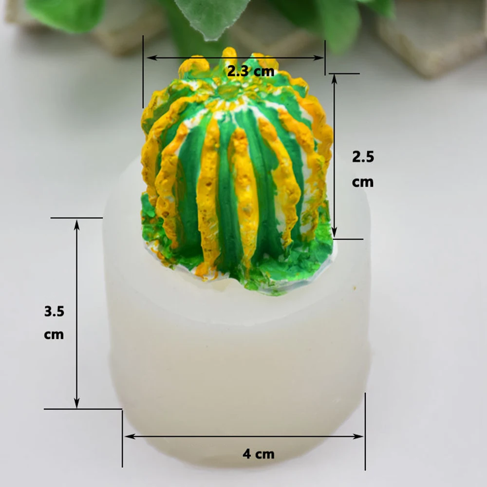 Горячая 3D кактус формы силиконовая форма гипсовая парфюмерная воск для