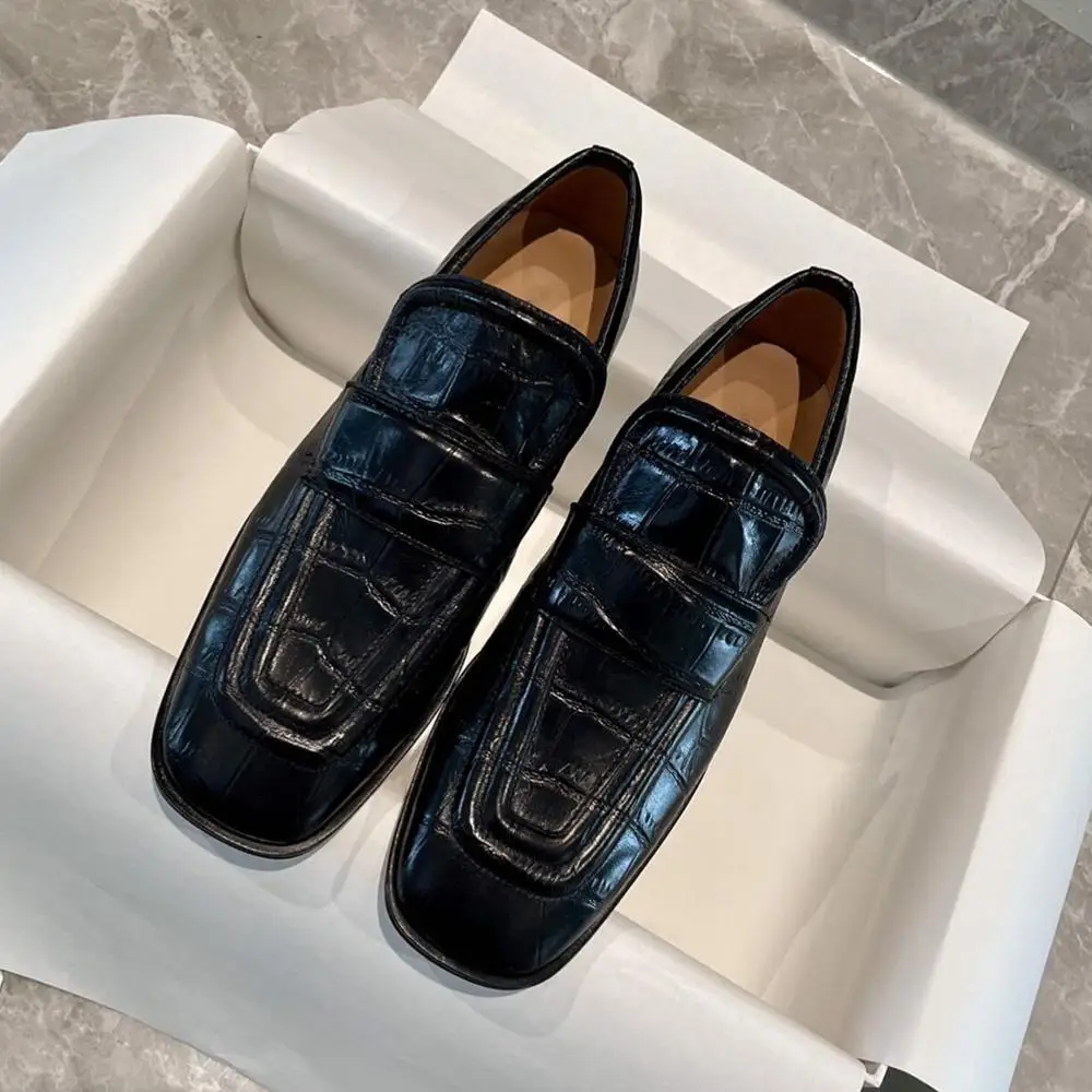 

Candy Color Women Loafers Genuine Patent Leather Women Casual Shoes Oxford Shoes Flats British Style Round Toe Clogs Platform