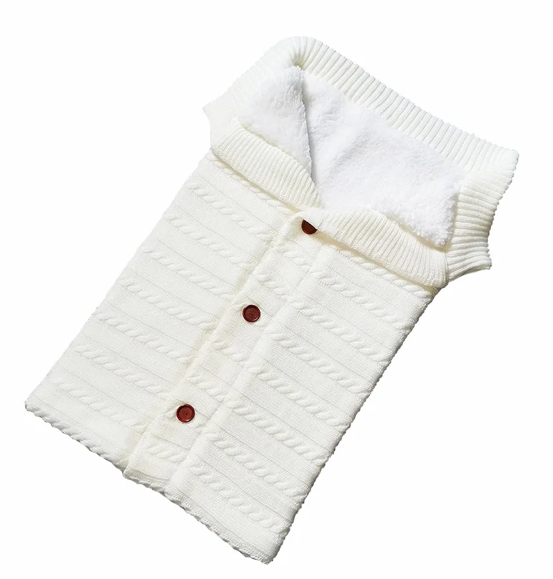 

Autumn And Winter Baby Cart Sleeping Bag Outdoor Baby Sleeping Bag Thickening Wool Knitted Baby Sleeping Bag Plushing