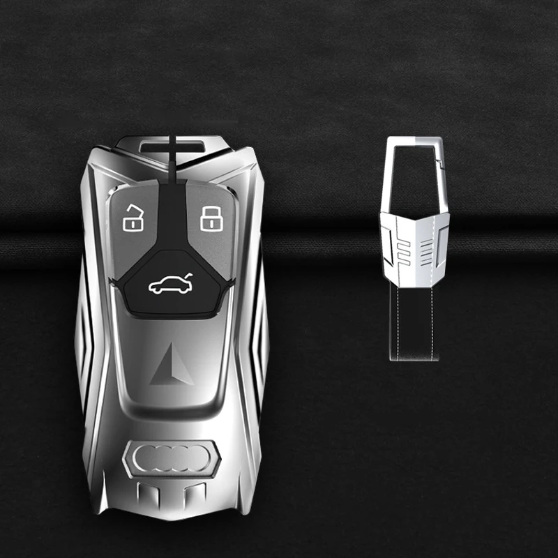 

Zinc Alloy Car Key Cover For Audi Key Cover A6L/A4L/A7 Car Key Protective Cover Q3/Q5L/Q7 Car Key Case Buckle Car Accessories