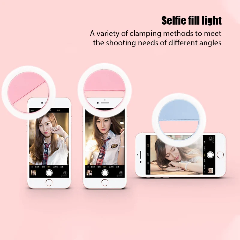 

Selfie Clip-on Mobile phone Ring light Flash Light On iPhone Xiaomi For Photo Video Makeup Light LED Lamp For Phone Flash light