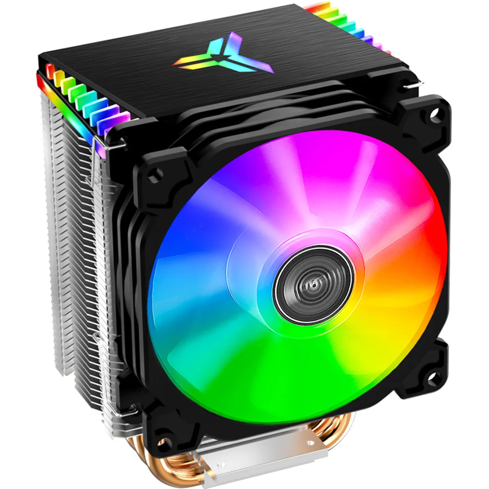 PWM 4Pin 12V ПК светодиодный вентилятор охлаждения RGB 4 теплопроводов холодильник