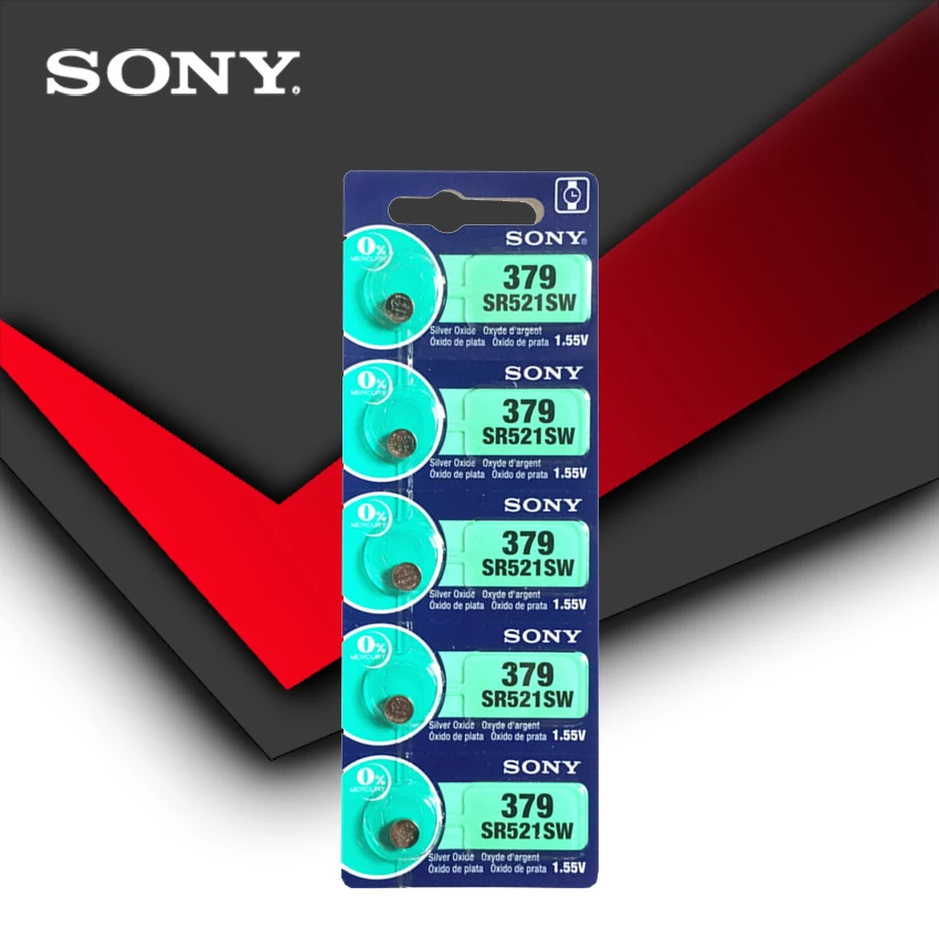 2 шт. Sony 100% оригинальный 379 SR521SW D379 SR63 V379 AG0 батарейный блок для часов Сделано в