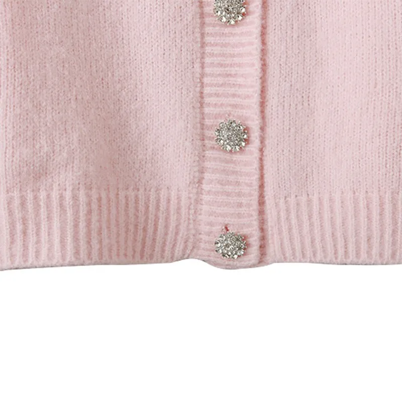 

Artsnie Winter Turn Down Collar Cardigans Women Single Breasted Slim Pull Femme Sweater Streetwear Vintage Pink Cardigans Mujer