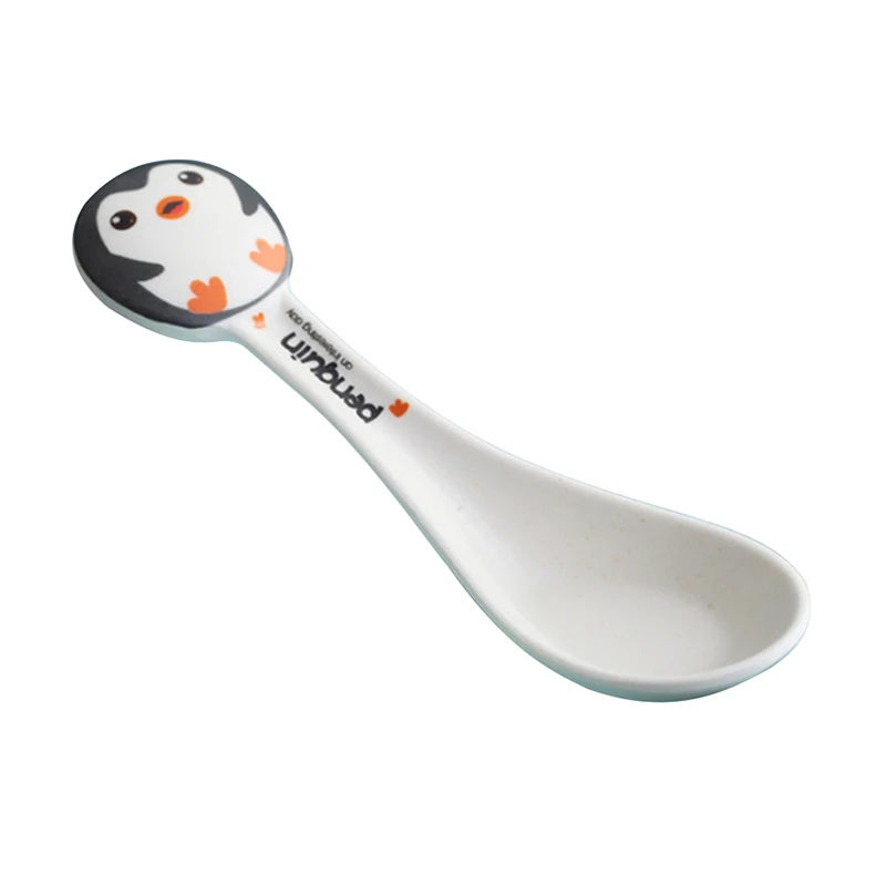 Children Tableware Baby Feeding Dishes Spoons Flatware Cutlery Colher Spoon Silicone Soup Ladle