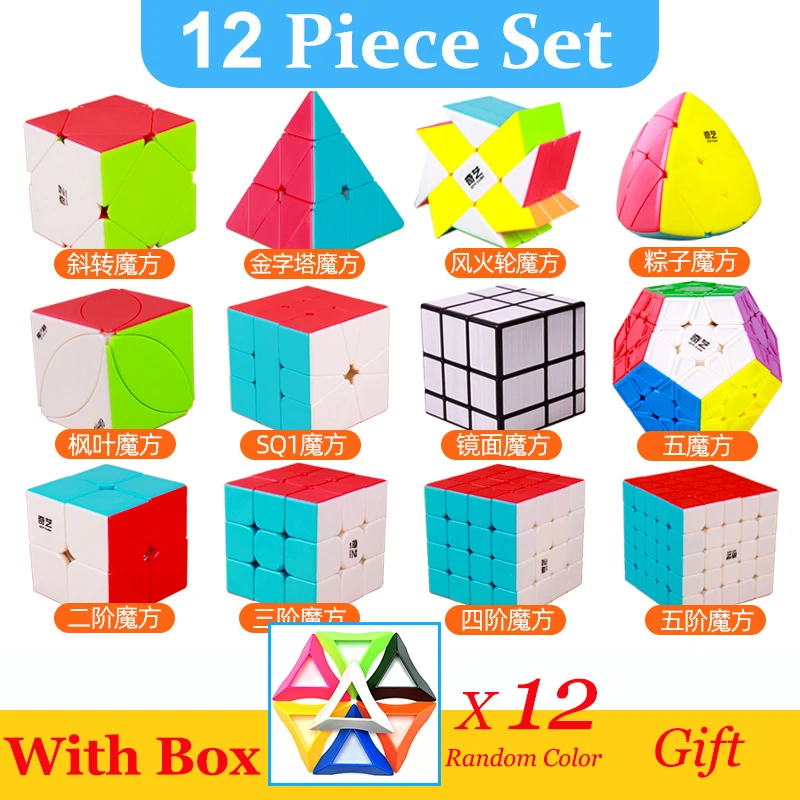 Qiyi магический куб Stickerless Скорость 3x3x3 2x2x2 4x4x4 5x5x5, волшебный куб, 2x2/oneplus 3/OnePlus x 3 4x4 5x5, 6x6 Головоломка Куб Профессиональная игрушка ребенок подарки