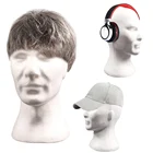 Практичная форма для головы из пенопласта, искусственные волосы, головной убор, шарф, держатель для дисплея, подставка для модели, реквизит для фотографии, голова манекена для женщин и мужчин