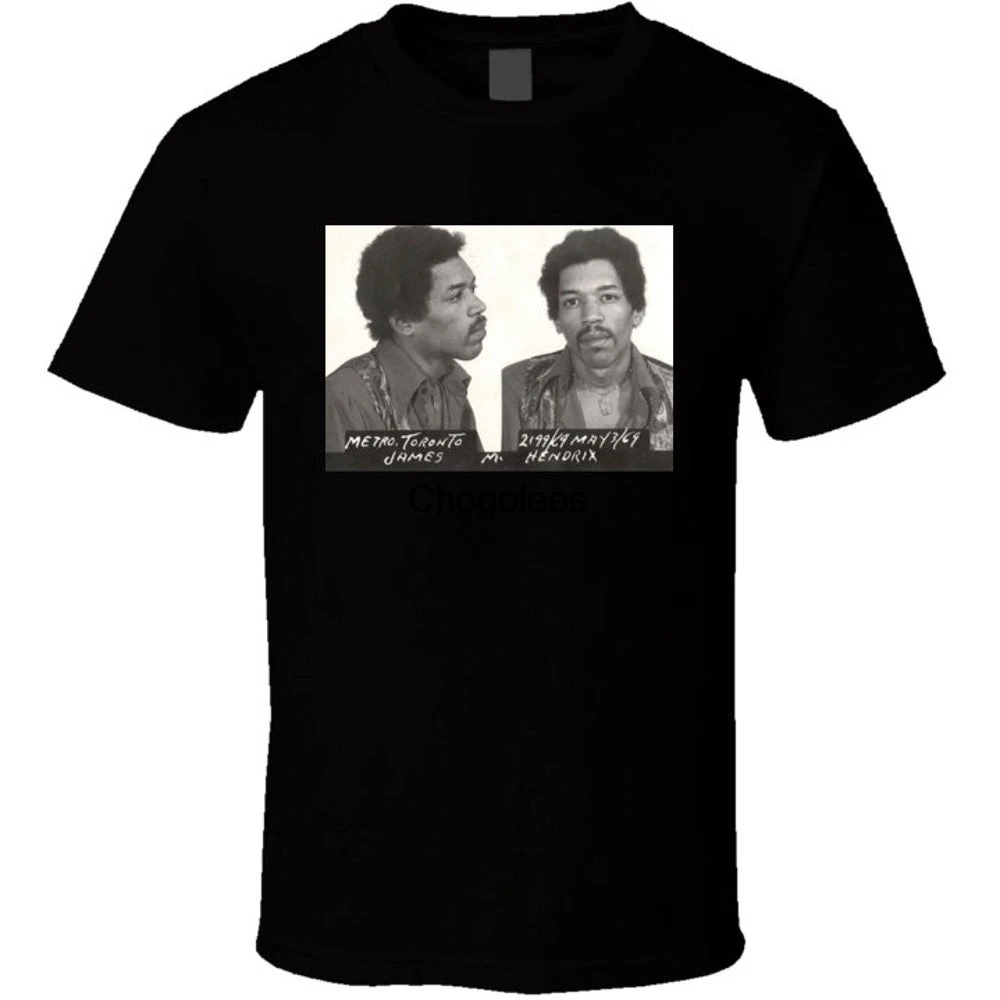 Джимми Хендрикс рок н ролл гитарист полиция мугшот крутая футболка - купить по