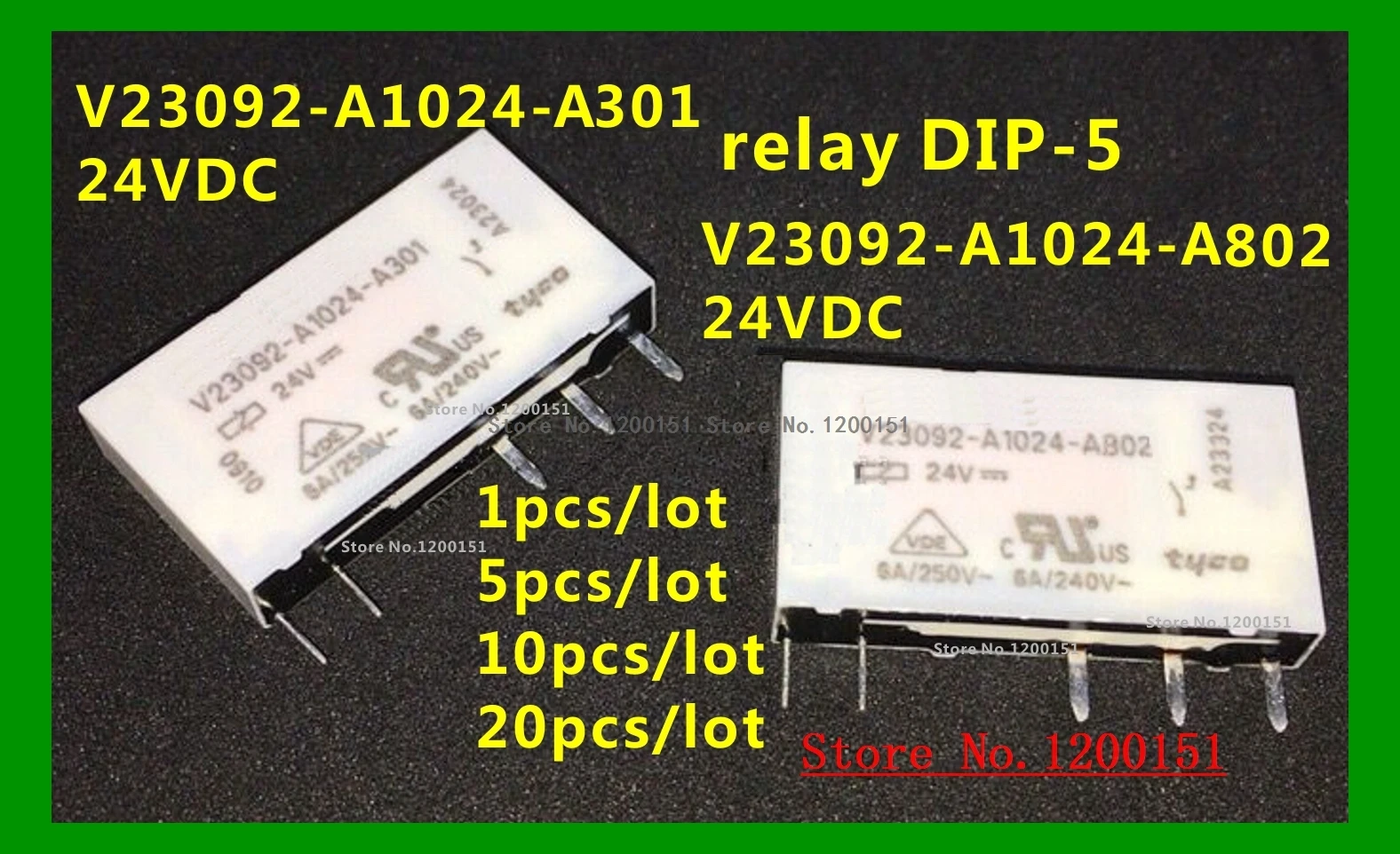 V23092 A1024 A301 реле 24VDC DIP 5|v23092-a1024-a802|24vdc |