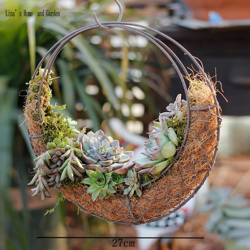 Креативный винтажный металлический плантатор с лунным дизайном для улицы | Дом и